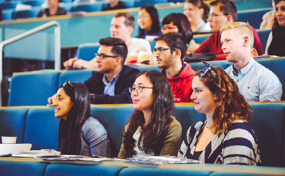 Students attending a university lecture